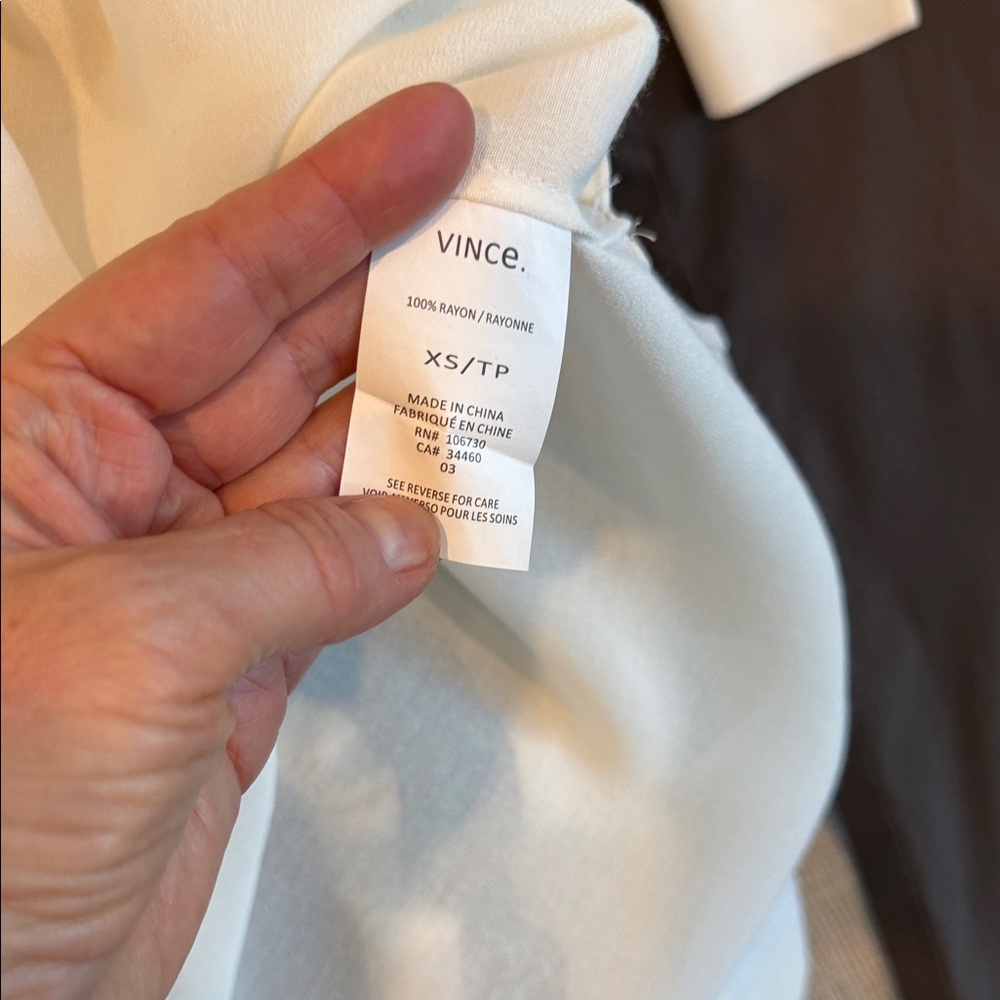 Vince Cream V-Neck Blouse - Picture 5 of 7